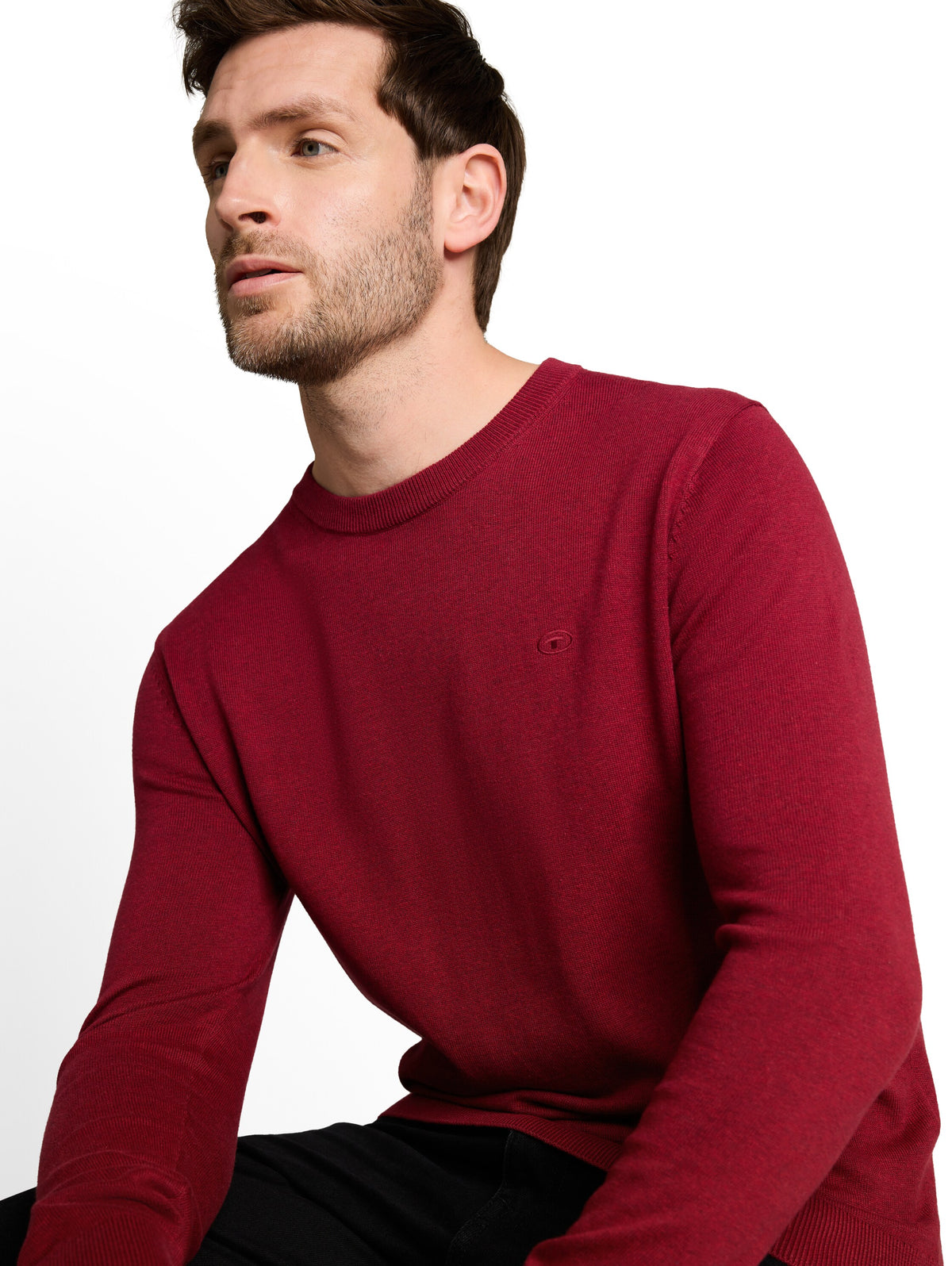 Basic Strickpullover aus Baumwolle