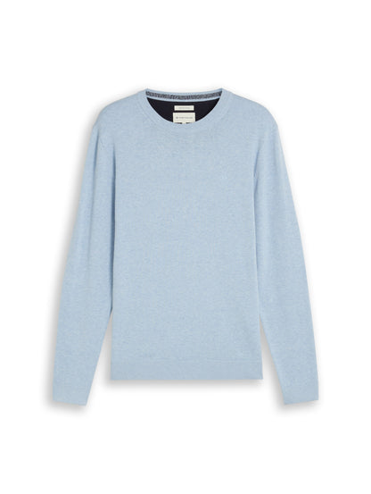 Basic Strickpullover aus Baumwolle