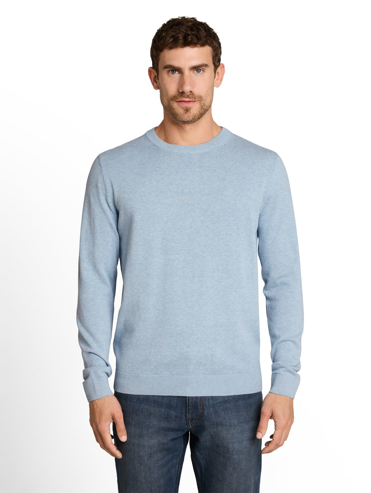 Basic Strickpullover aus Baumwolle