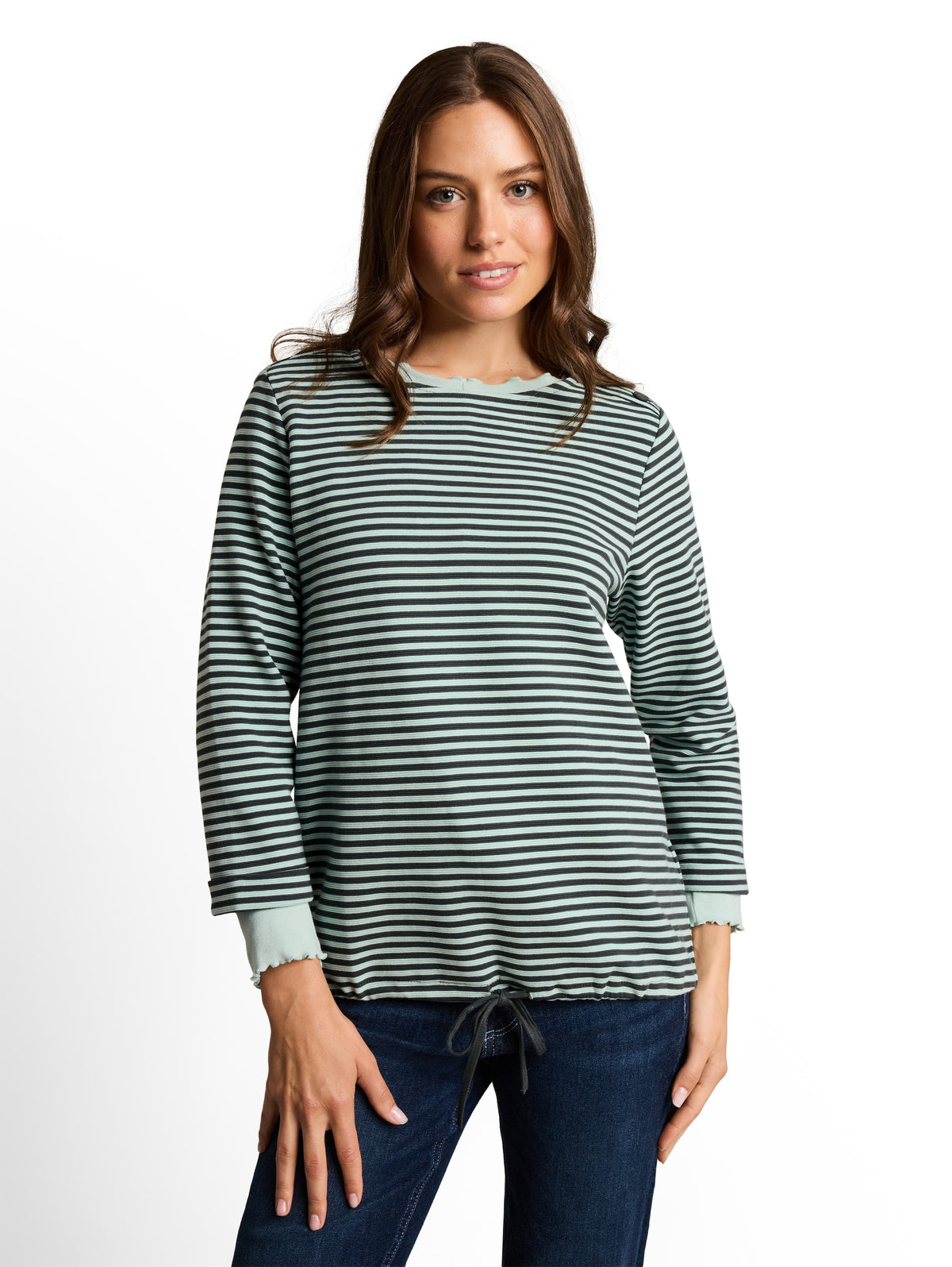 Langarmshirt mit Knopf-Details