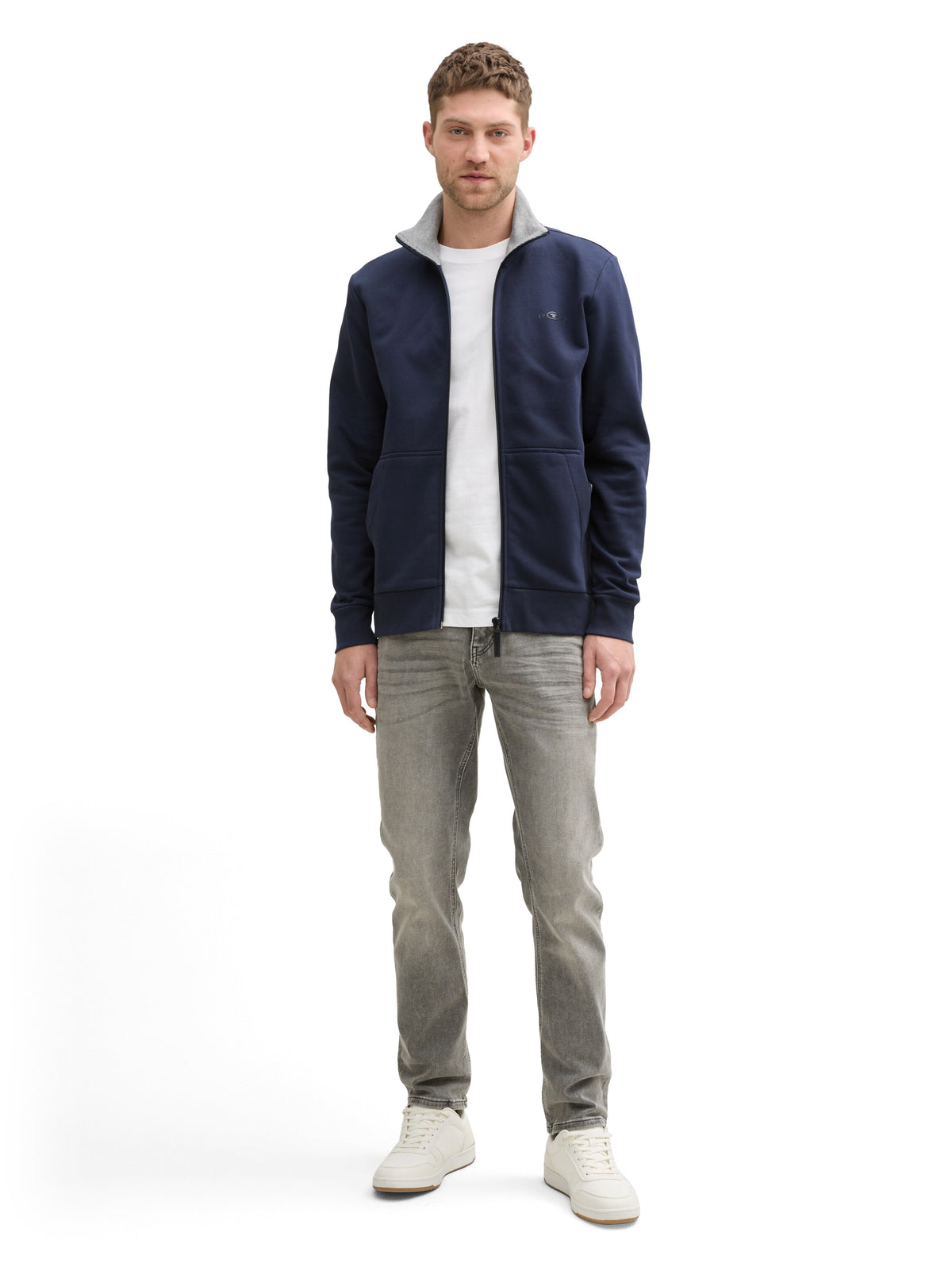 Sweatjacke mit Stehkragen