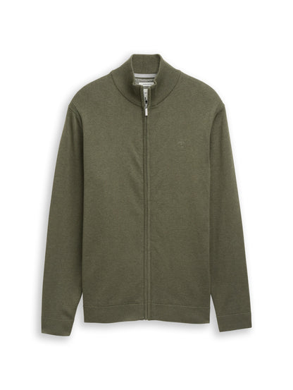 Strickjacke mit Stehkragen