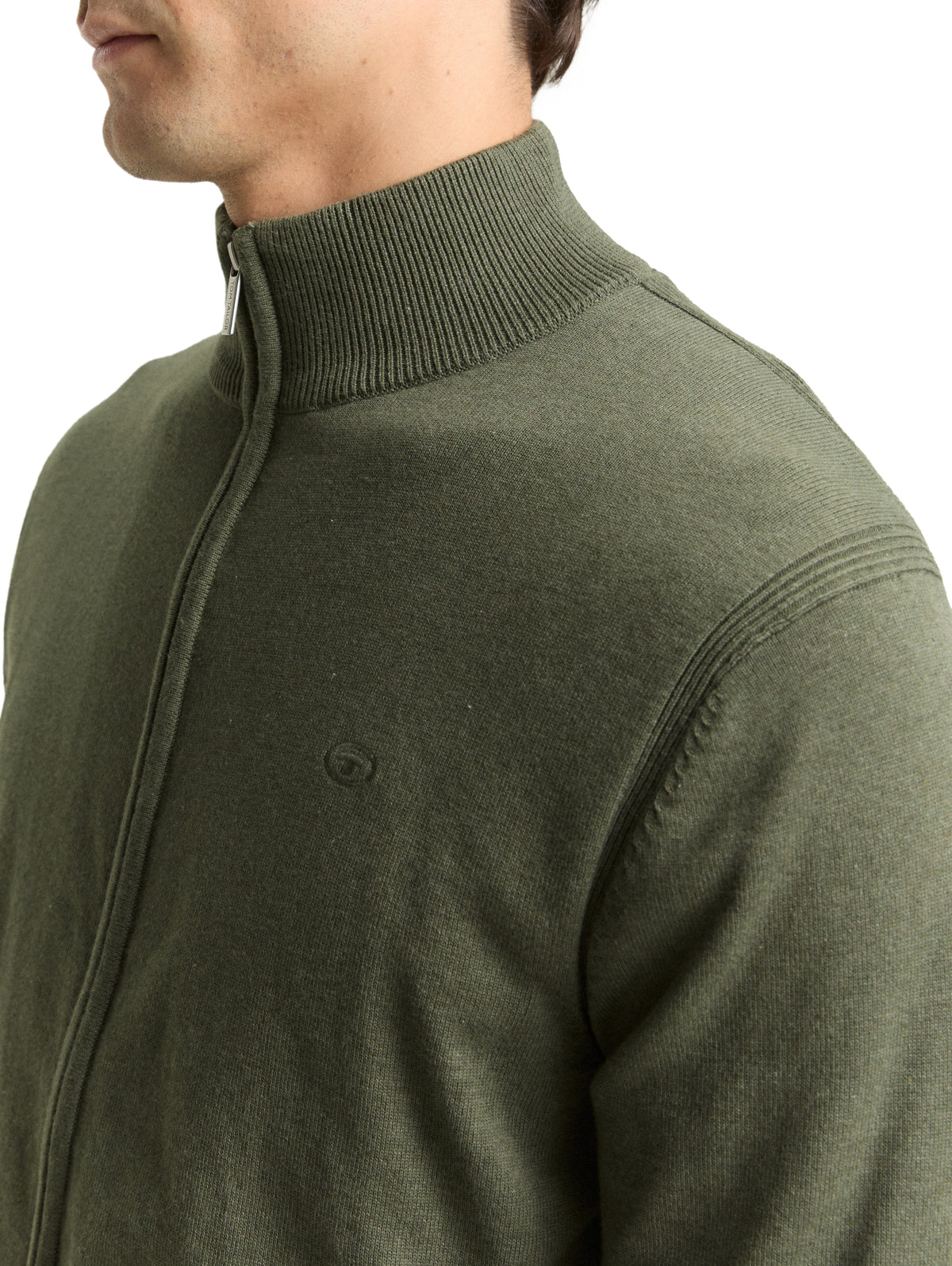 Strickjacke mit Stehkragen
