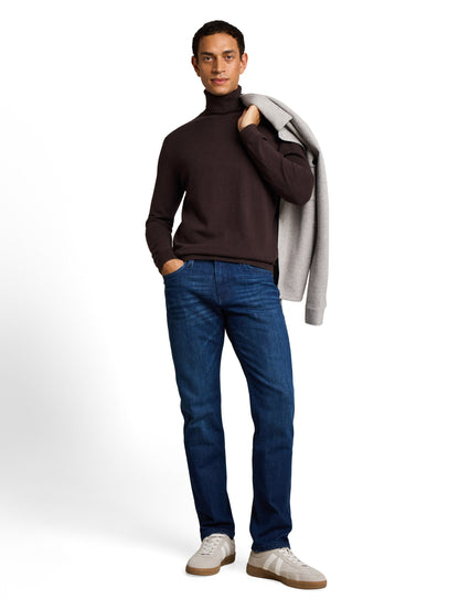 Rollkragenpullover mit Kaschmir-Anteil