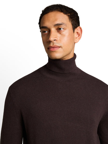 Rollkragenpullover mit Kaschmir-Anteil