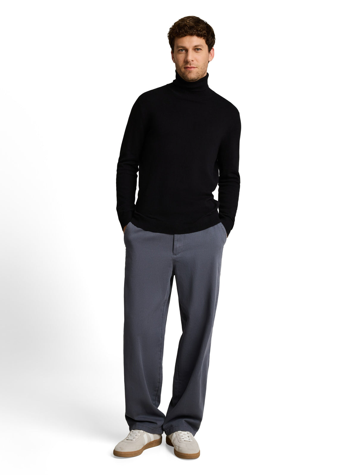 Rollkragenpullover mit Kaschmir-Anteil