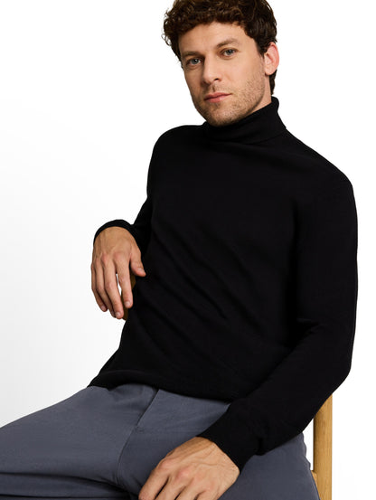 Rollkragenpullover mit Kaschmir-Anteil