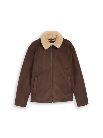 Relaxed Fit Jacke in Wildleder-Optik