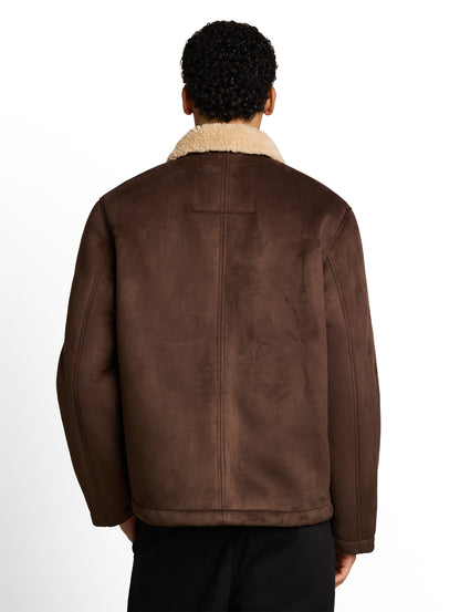 Relaxed Fit Jacke in Wildleder-Optik