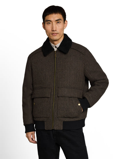 Pilotenjacke mit Wollanteil
