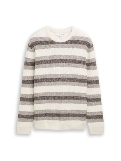 Strickpullover mit Streifenmuster