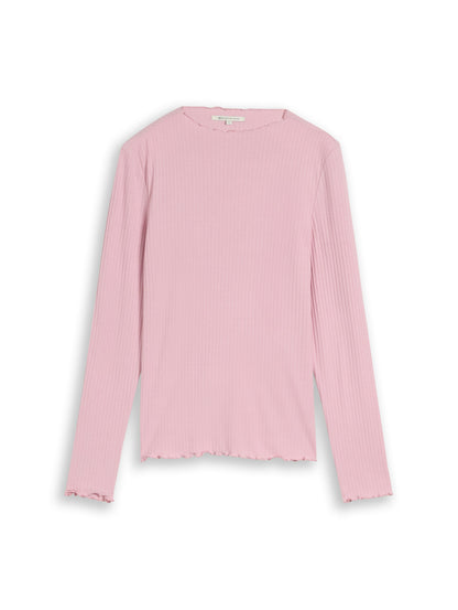 Langarmshirt mit Rippstruktur