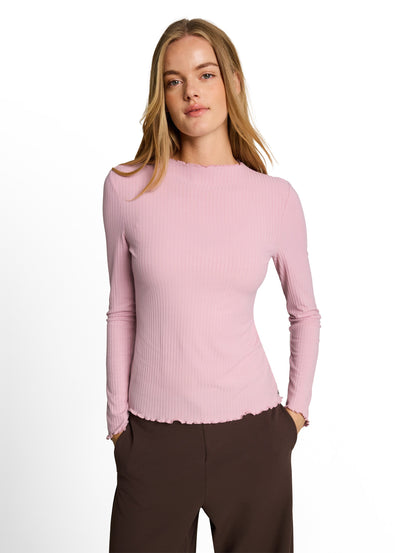 Langarmshirt mit Rippstruktur