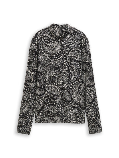 Slim Fit Langarmshirt mit Stehkragen