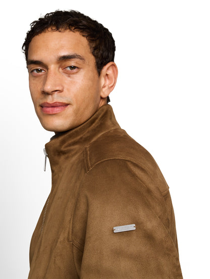 Blouson Jacke in Wildleder-Optik