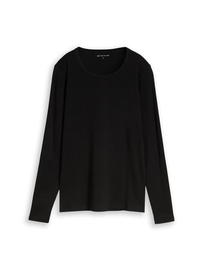 Basic Langarmshirt aus Baumwolle