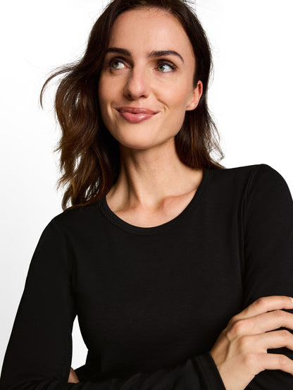 Basic Langarmshirt aus Baumwolle