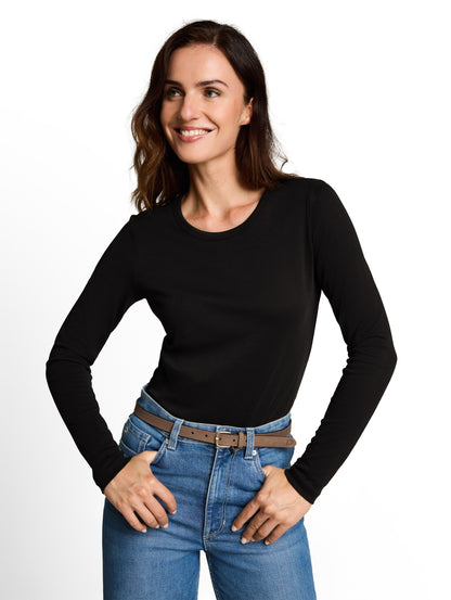 Basic Langarmshirt aus Baumwolle