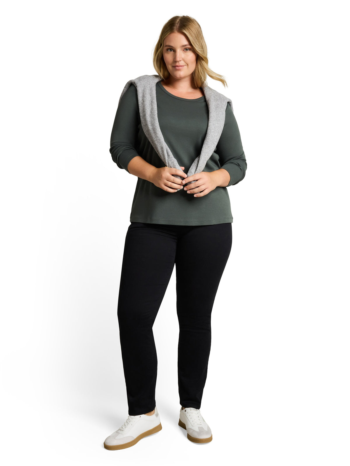 Plus Size - Langarmshirt aus Baumwolle