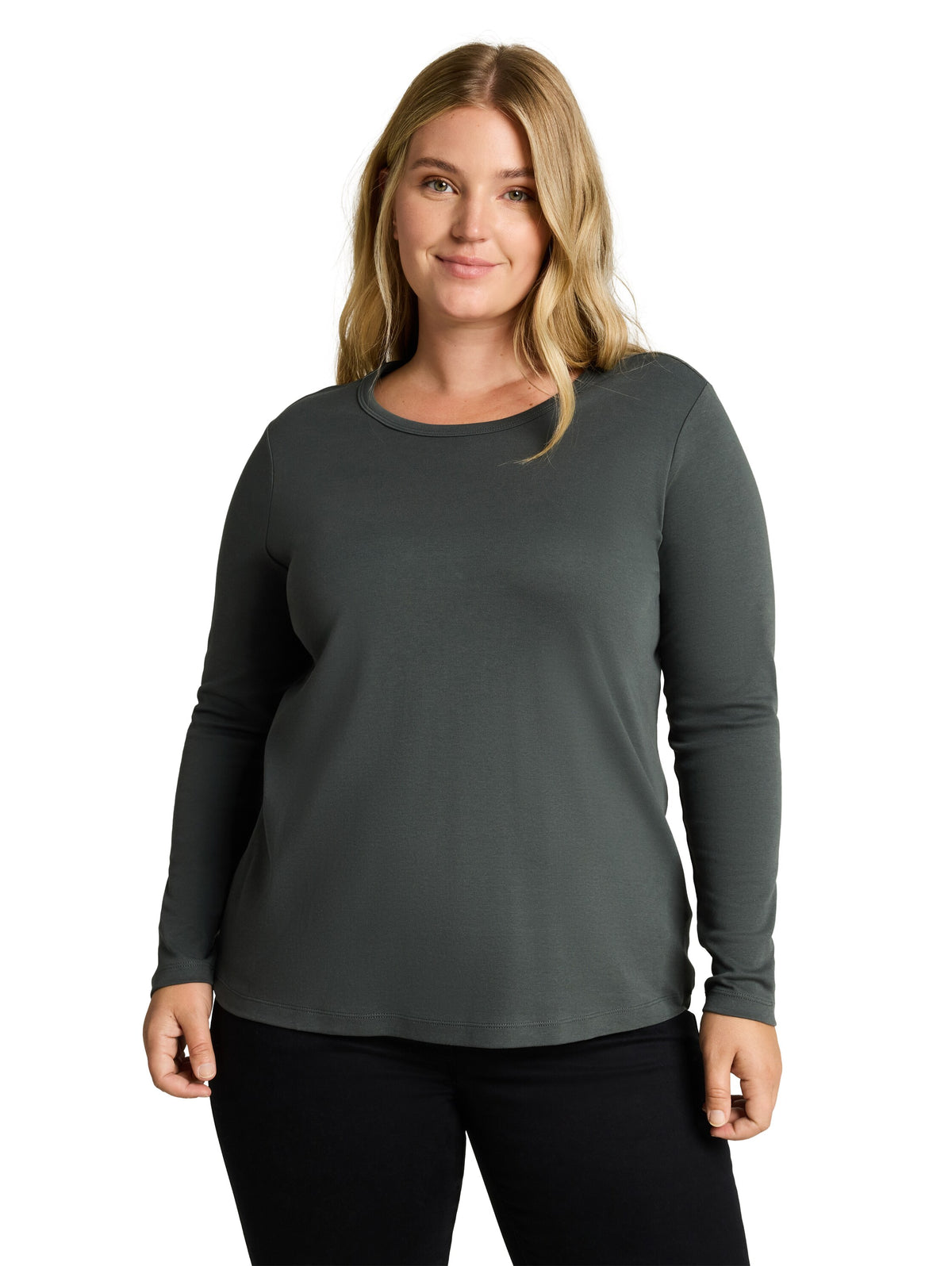 Plus Size - Langarmshirt aus Baumwolle