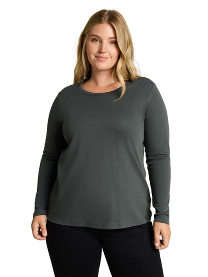 Plus Size - Langarmshirt aus Baumwolle