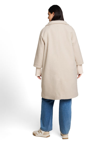 Plus Size - Bouclé Mantel im 2-in-1-Look