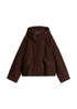 Bouclé-Kapuzenjacke regular