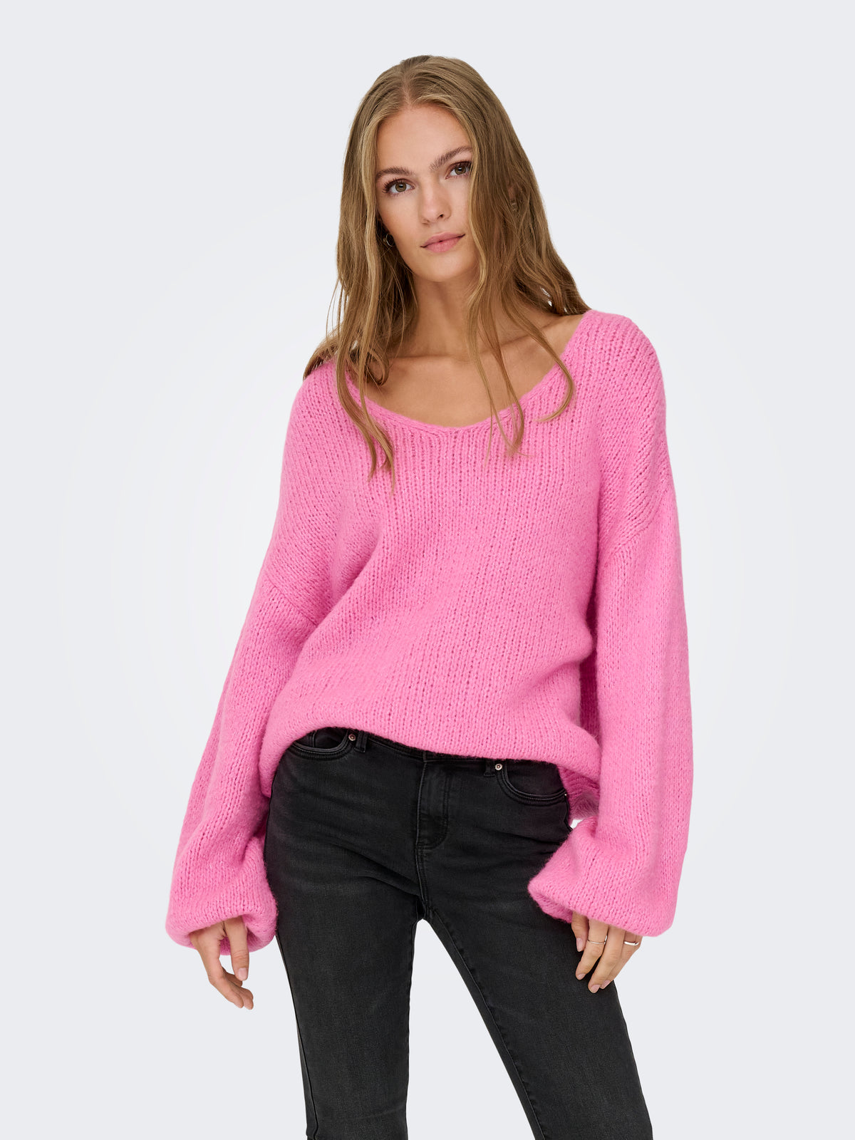 JDYDINEA L/S REVERSIBLE PULLOV. KNT NOOS