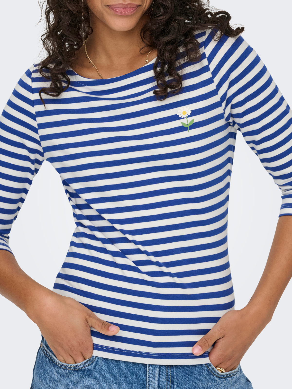 ONLFIFI 3/4 PRINTED TOP CS JRS