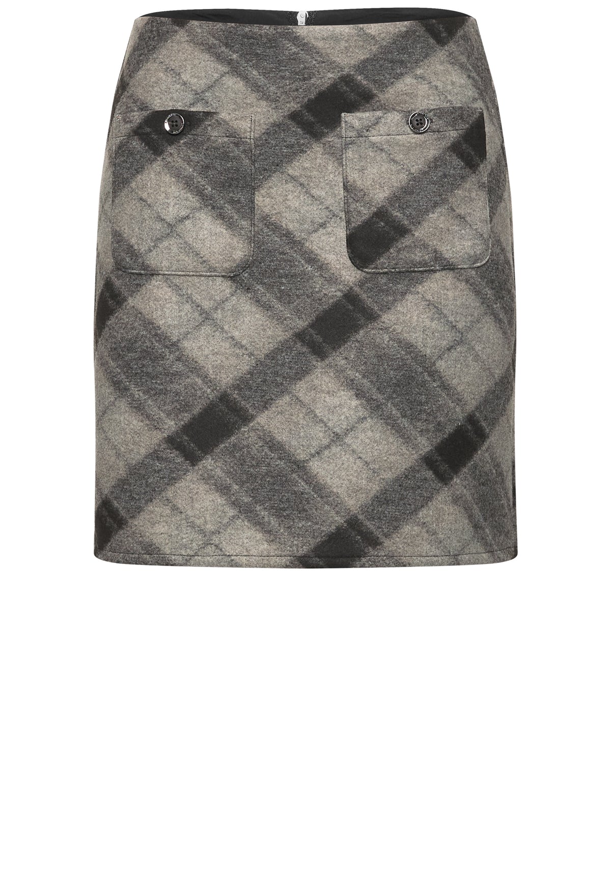 Knielanger Rock mit Patch-Pockets