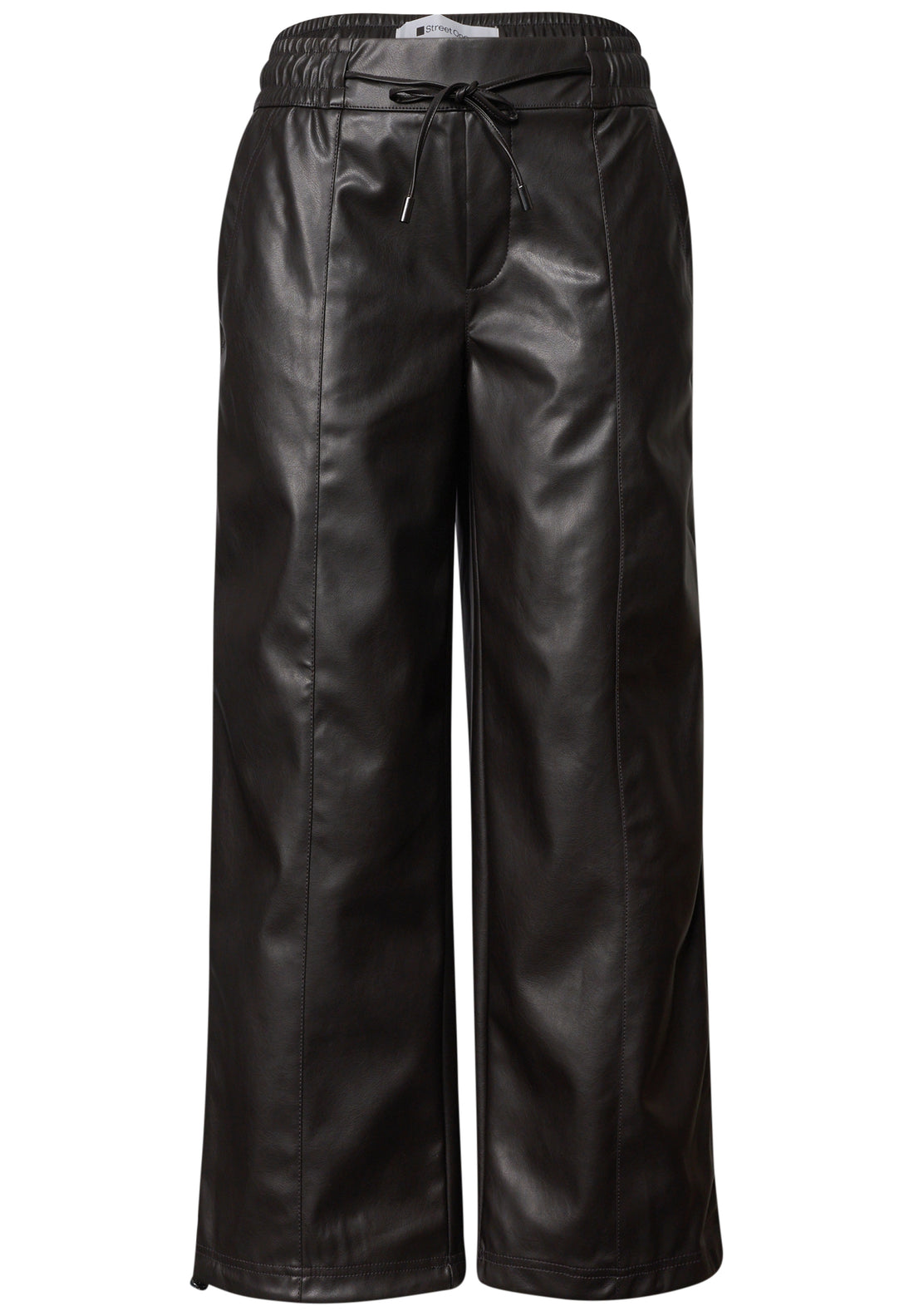 Straight Leg Hose in Leder-Optik