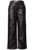 Straight Leg Hose in Leder-Optik