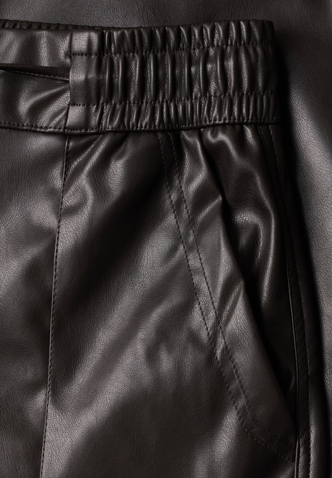 Straight Leg Hose in Leder-Optik