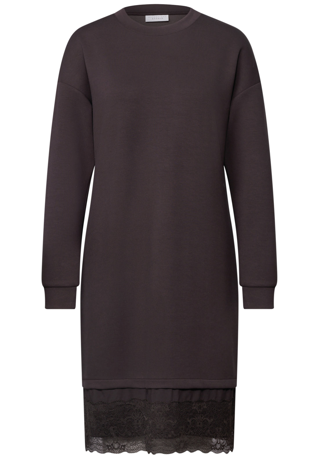 Minikleid mit Spitzendetail am Saum
