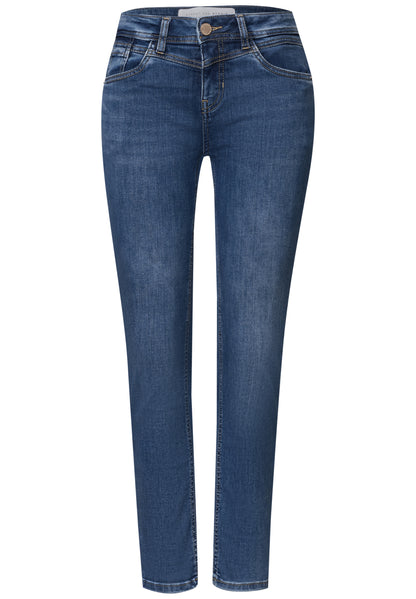 Mid Waist Slim Leg Jeans im Casual Fit