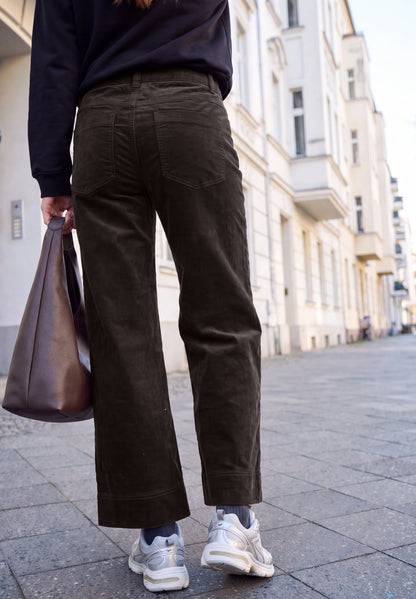 Mid Waist Wide Leg Hose im Casual Fit