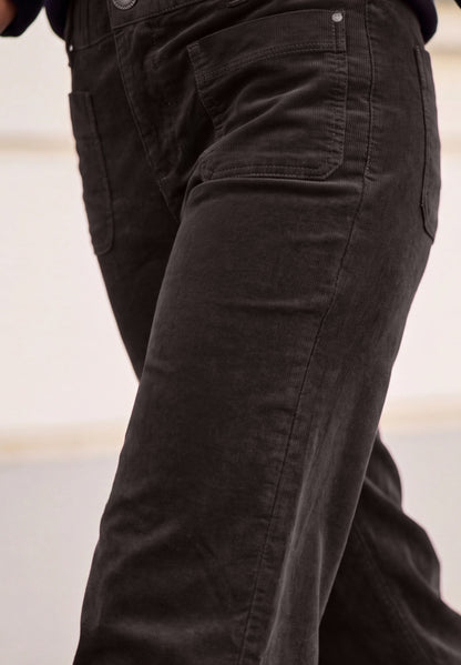 Mid Waist Wide Leg Hose im Casual Fit