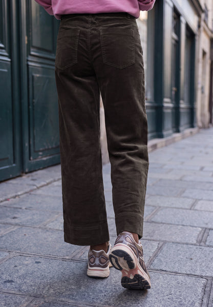Mid Waist Wide Leg Hose im Casual Fit