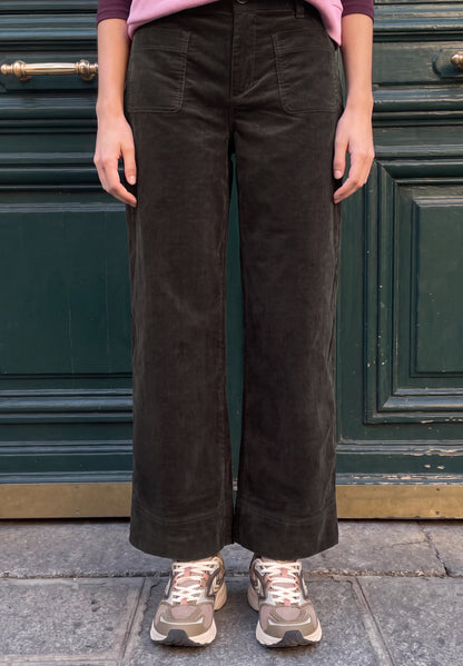 Mid Waist Wide Leg Hose im Casual Fit