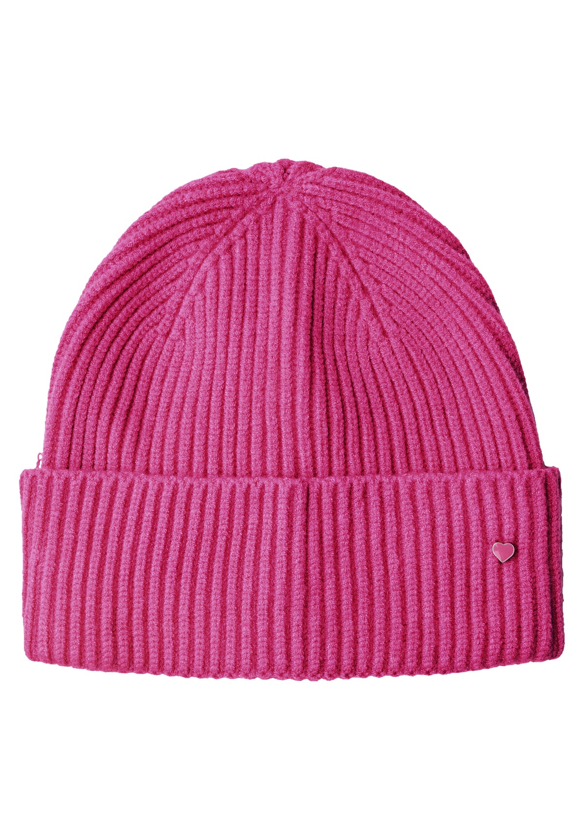 Strick-Beanie in Unifarbe