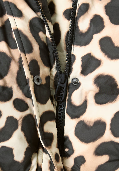 Steppjacke mit Stehkragen und Tunnelzug