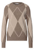 Langarm Pullover mit Argyle-Muster