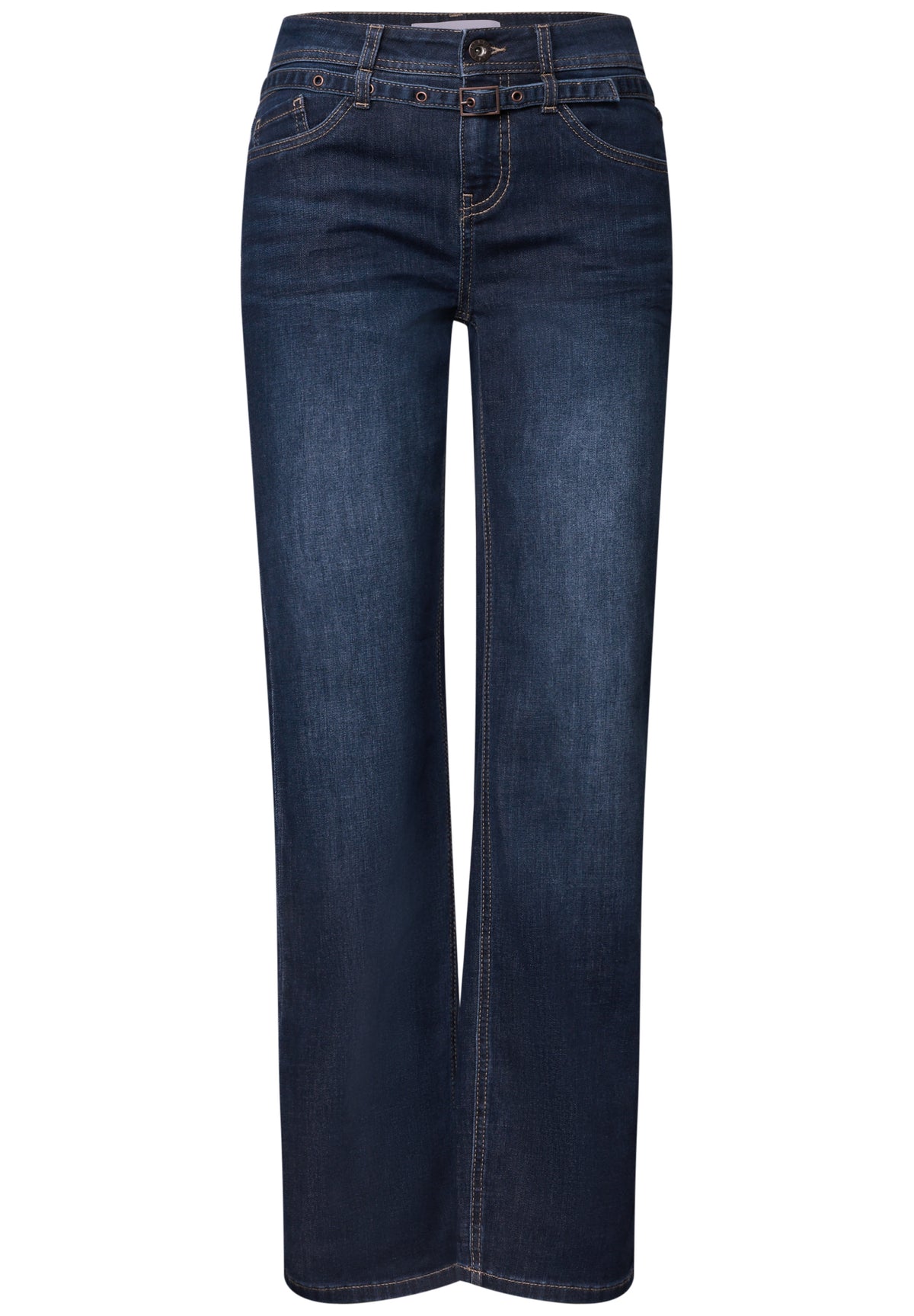 Straight Leg Jeans mit Gürtel