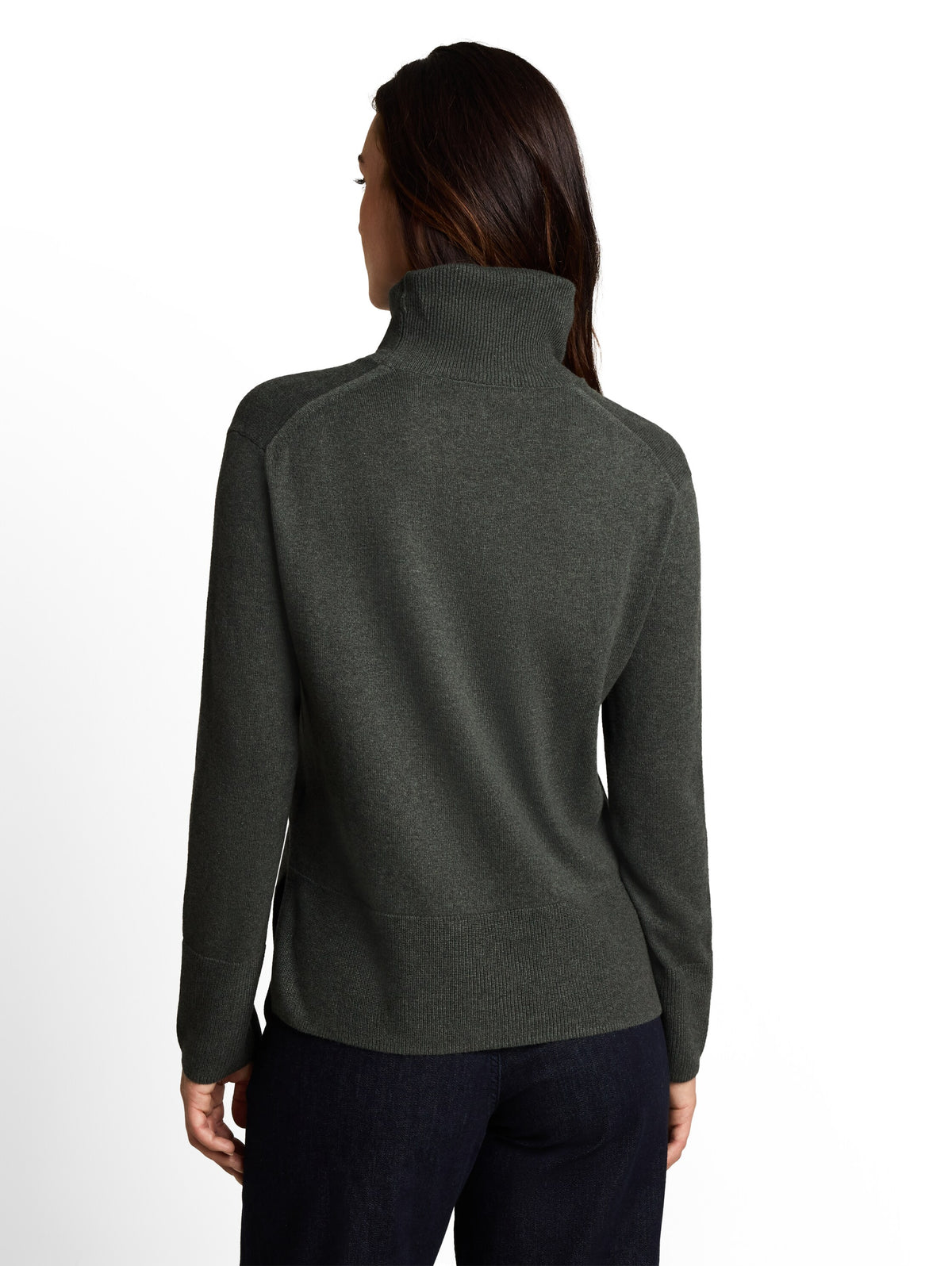 Rollkragenpullover mit Kaschmir-Anteil