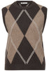 Pullunder mit Rundhals und Argyle-Muster