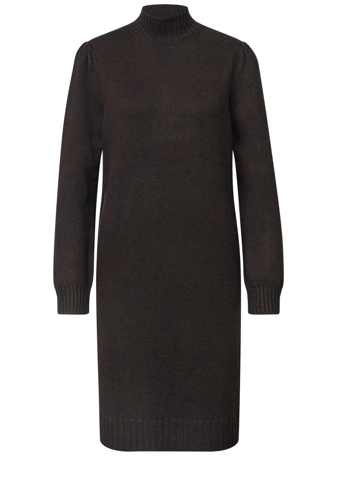 Knielanges Strickkleid mit Turtle Neck