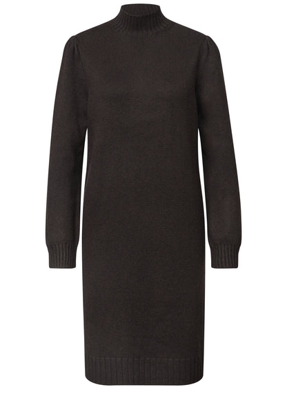 Knielanges Strickkleid mit Turtle Neck