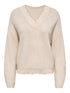 ONLCLOVER LS LACE V-NECK REVERSIBLE KNT