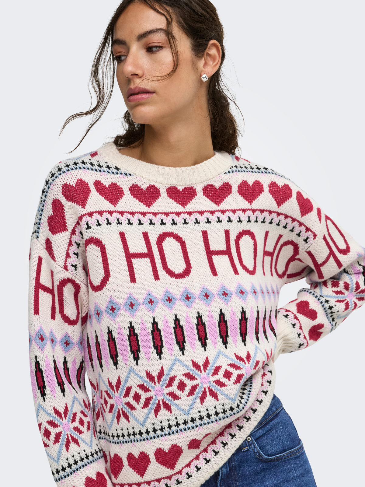 ONLXMAS HO LS O-NECK KNT