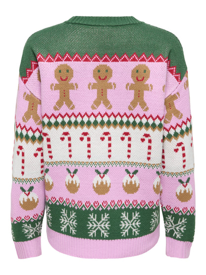 ONLXMAS HO LS O-NECK KNT